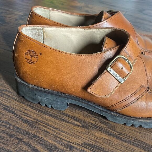VTG Timberland one strap buckle leather loafers size 9  made in portugal in EUC main image 7